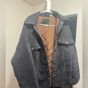 Levi's Black Denim Jacket with Brown Lining